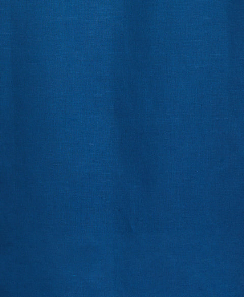 Linen Blend Embroidered Panel Shirt (Blueberry Pancake) 