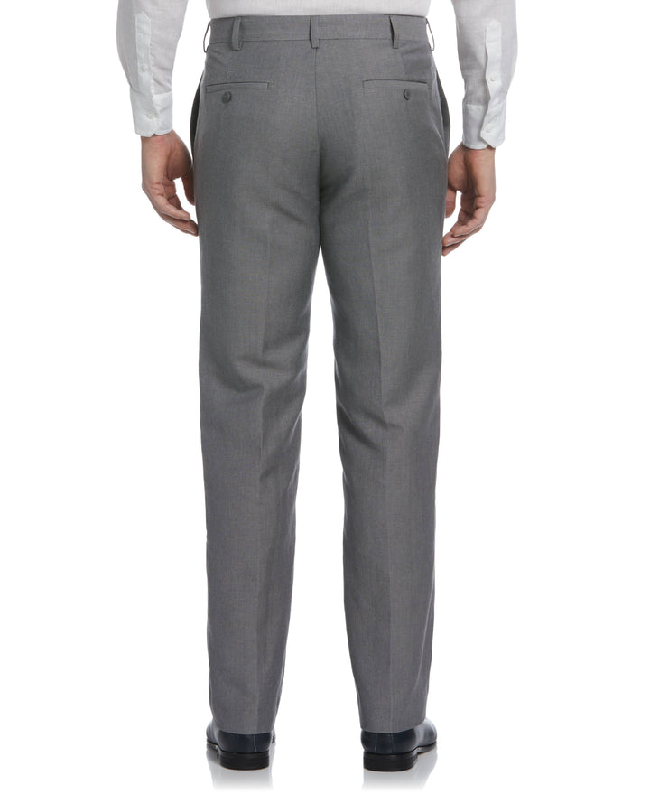 Linen Blend Flat Front Dress Pant-Pants-Cubavera