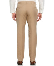 Linen Blend Flat Front Pant (Dune) 