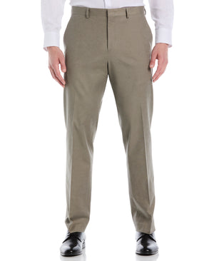 Linen Blend Flat Front Pant (Burnt Olive) 