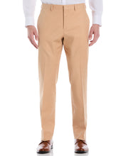 Linen Blend Flat Front Pant (Camel) 