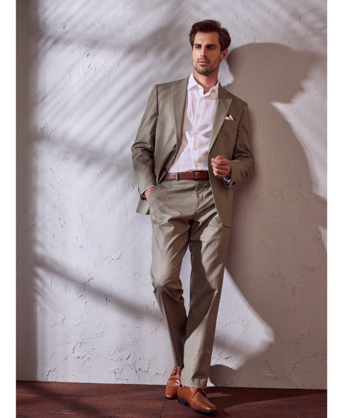 Linen Blend Flat Front Pant-Pants-Cubavera