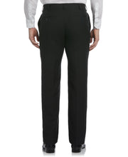 Linen Blend Flat Front Pant (Jet Black) 