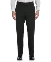 Linen Blend Flat Front Pant (Jet Black) 