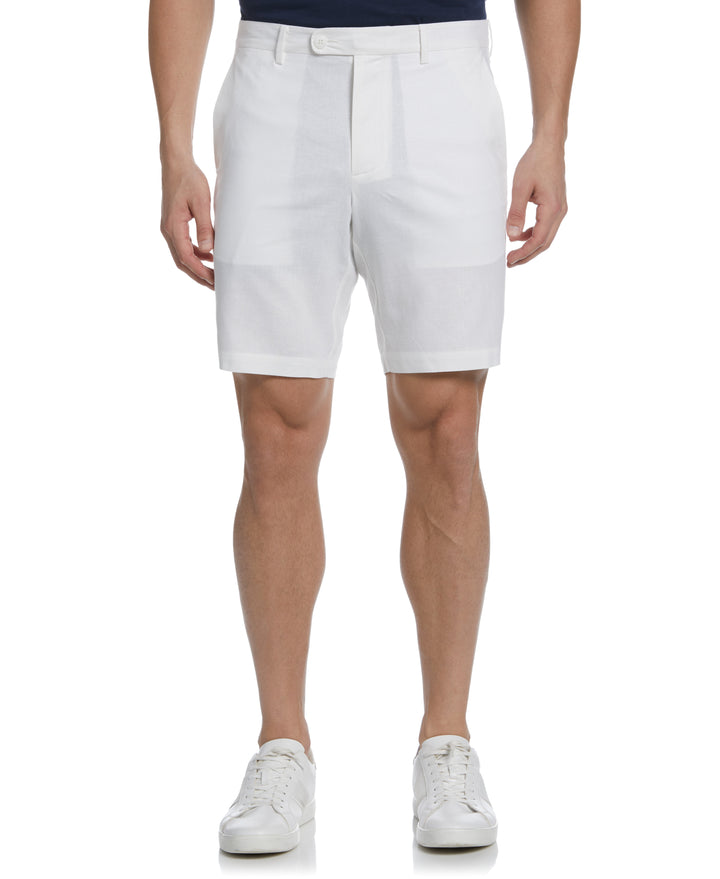 9" Linen Blend Short (Brilliant White) 