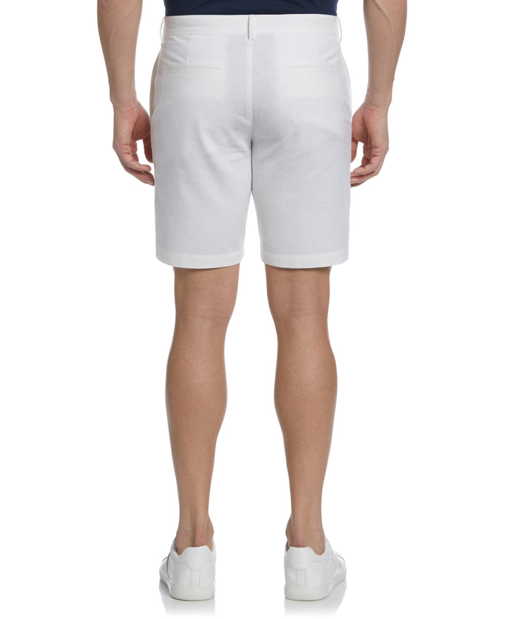 9" Linen Blend Short (Brilliant White) 