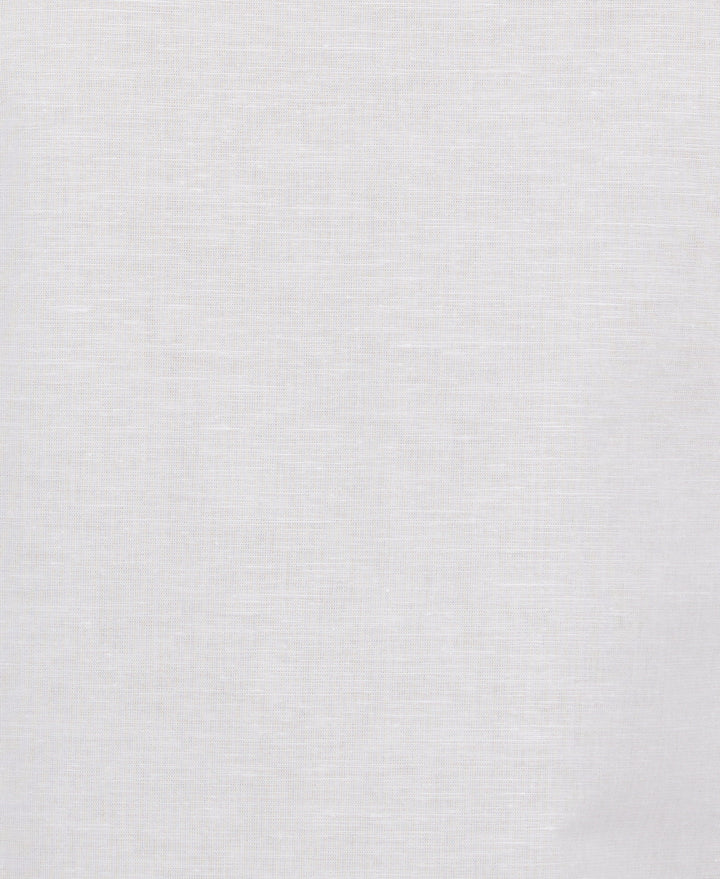 Linen Blend Gradient Panel Shirt (Brilliant White) 