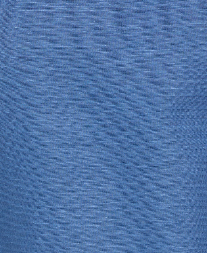 Linen Blend Gradient Panel Shirt (Dutch Blue) 