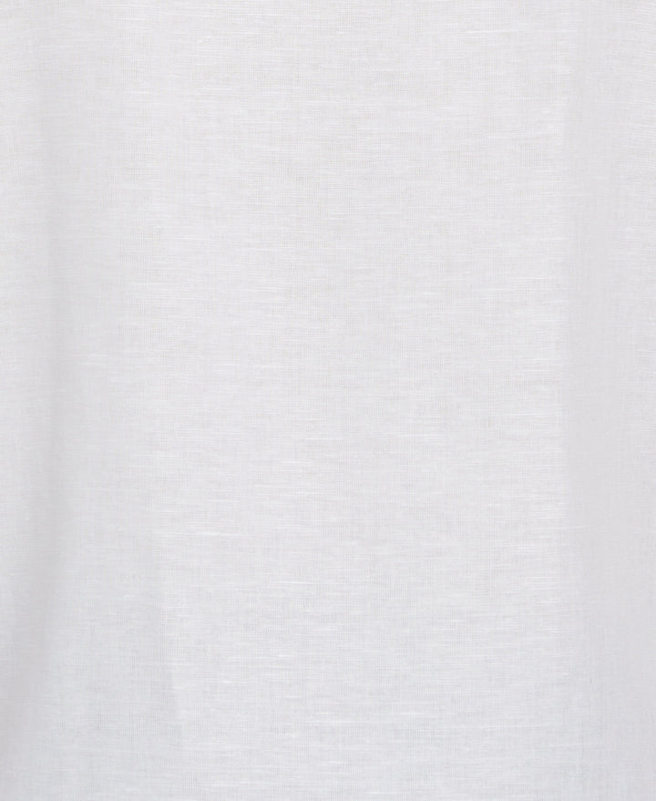 Linen Blend Gradient Stripe Panel Shirt (Brilliant White) 