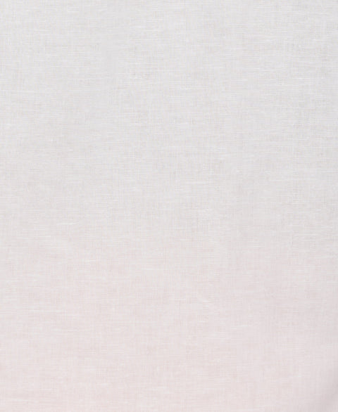 Linen Blend L-Shape Embroidered Shirt (Brilliant White) 