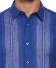 Linen Blend L-Shape Yarn Dye Shirt (Deep Ultramarine) 