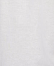Linen Blend L-Shaped Deco Pattern Shirt (Brilliant White) 