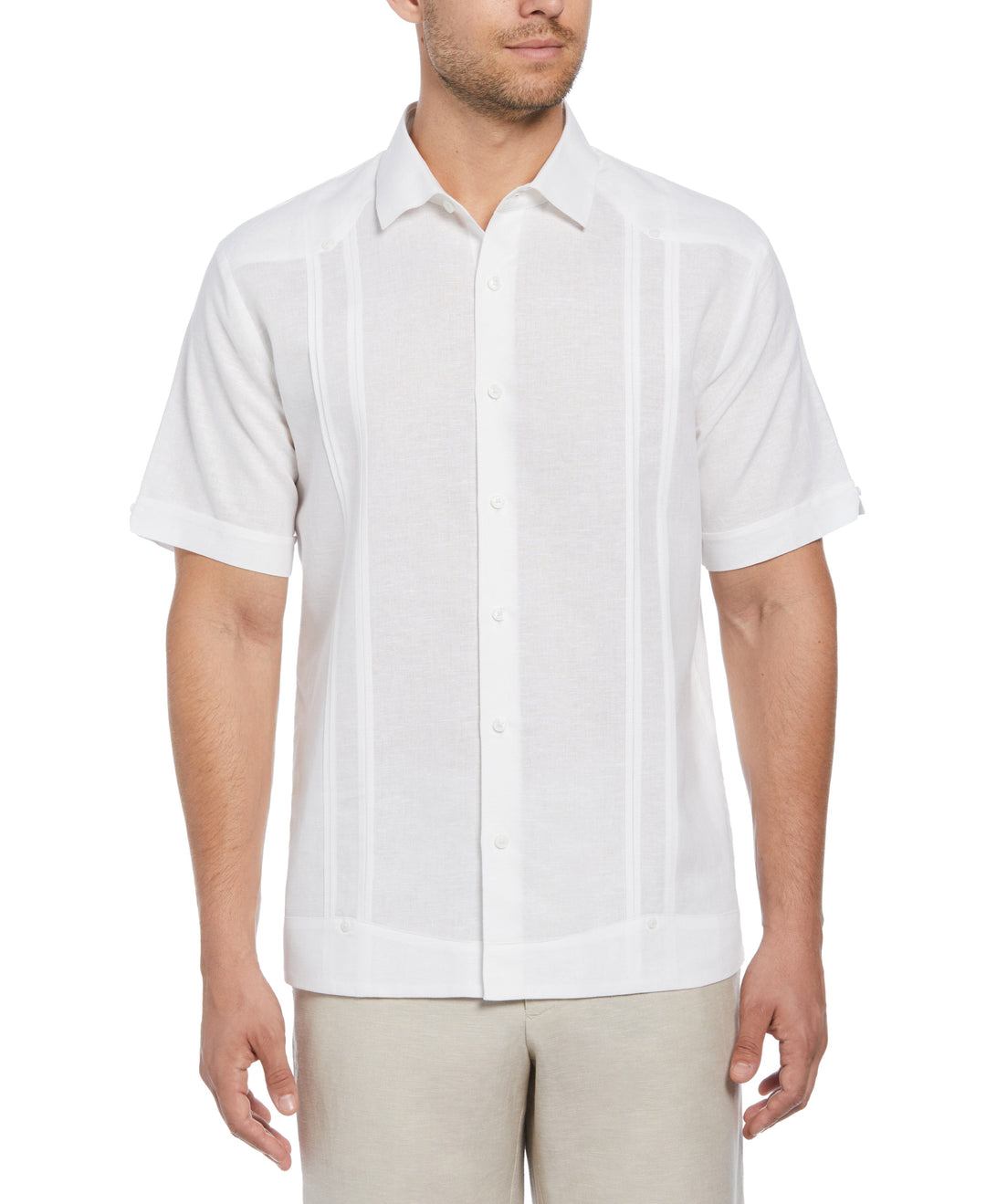 Linen Blend No-Pocket Guayabera Shirt | Cubavera