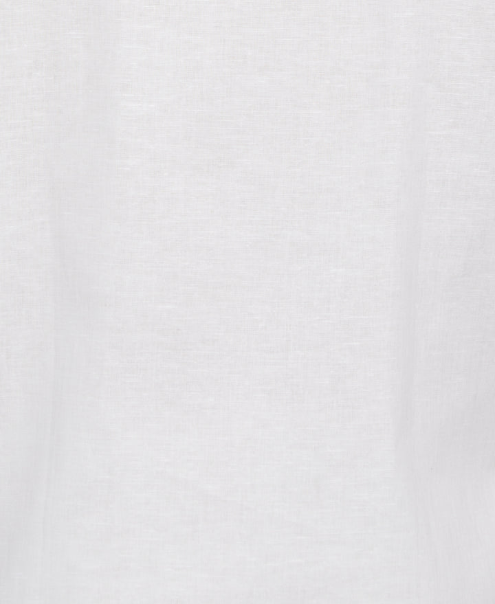 Linen Blend Guayabera Shirt (Brilliant White) 