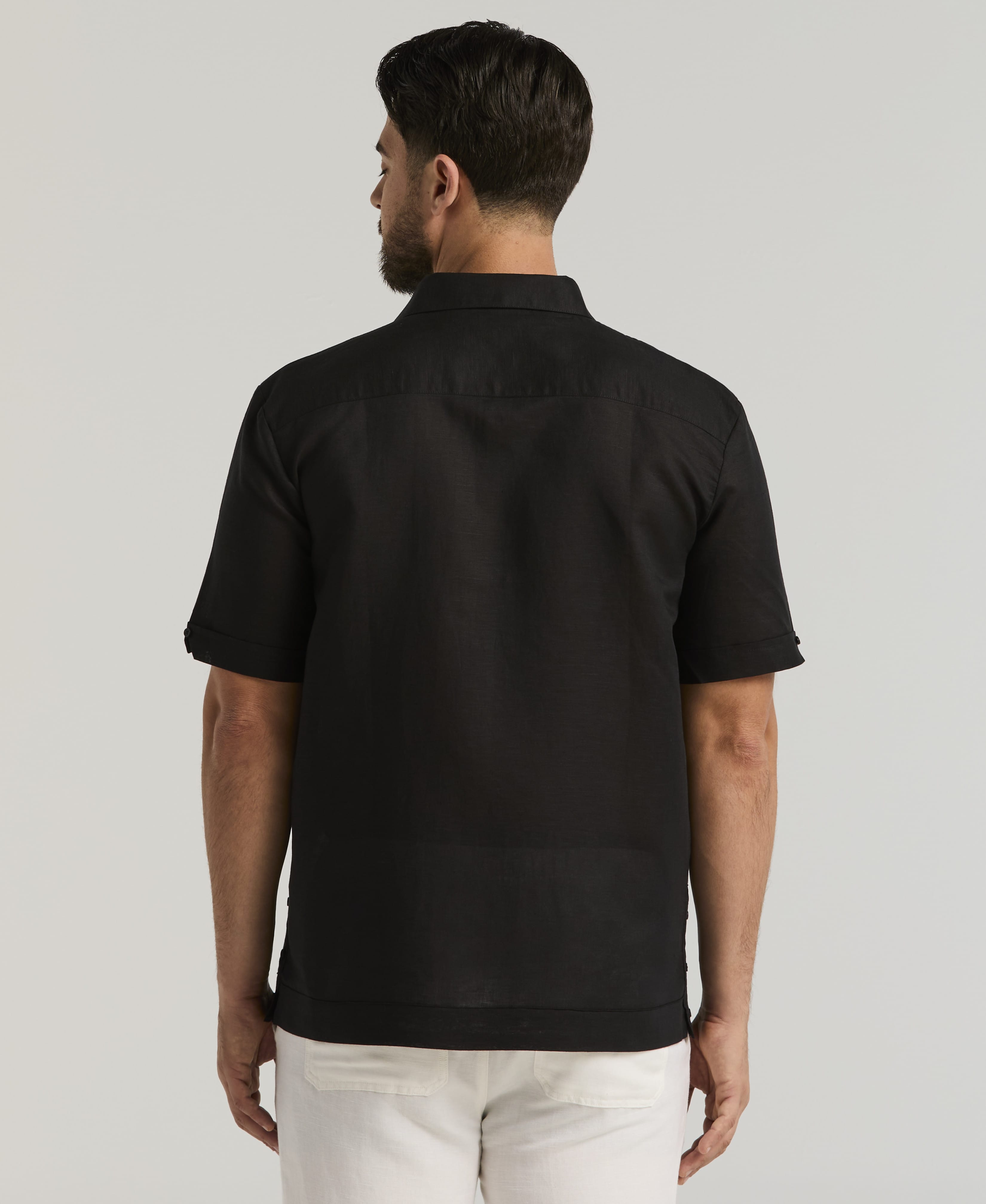 Linen Blend No-Pocket Guayabera Shirt – Cubavera