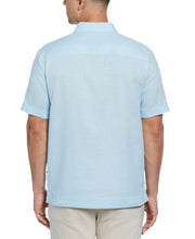 Linen Blend No Pocket Guayabera Shirt (Dream Blue) 