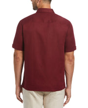 Linen Blend No Pocket Guayabera Shirt (Cabernet) 