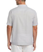 Linen Blend No Pocket Guayabera Shirt (Micro Chip) 