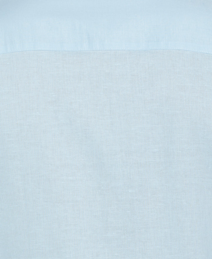Linen Blend Guayabera Shirt (Dream Blue) 