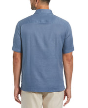 Linen Blend No Pocket Guayabera Shirt (Captains Blue) 