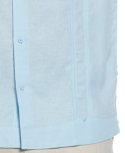 Linen Blend No Pocket Guayabera Shirt (Dream Blue) 