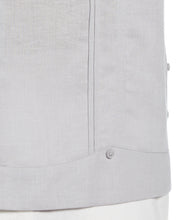 Linen Blend No Pocket Guayabera Shirt (Micro Chip) 