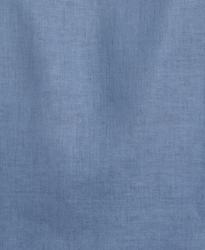 Linen Blend Guayabera Shirt (Captains Blue) 