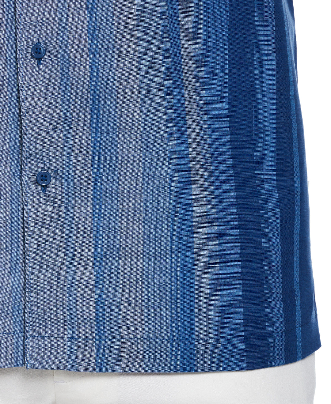 Linen Blend Ombre Stripe Shirt (Blueberry Pancake) 