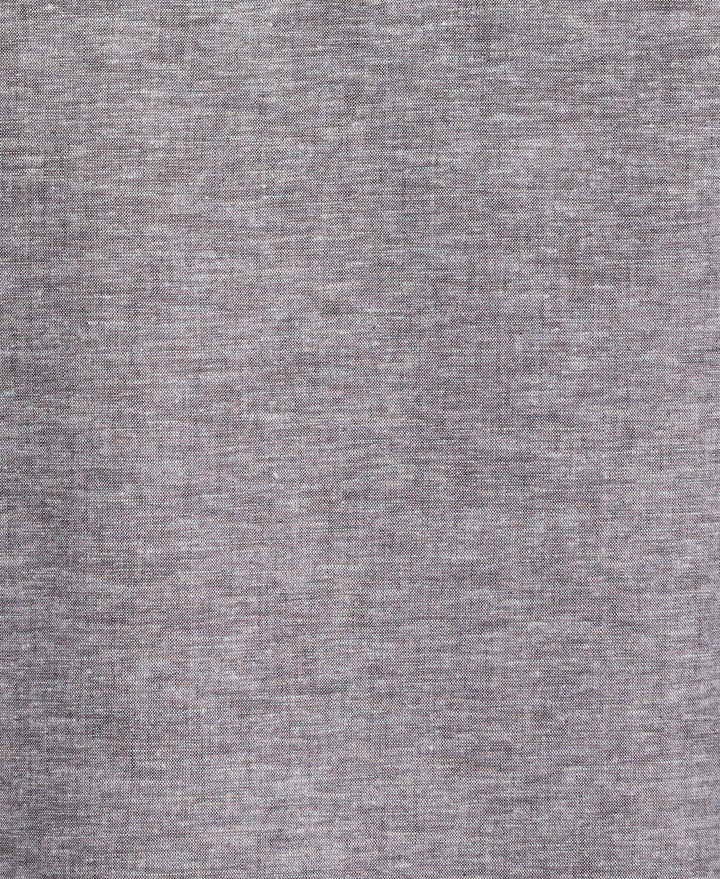 Linen Blend Tuck Panel Shirt (Jet Black) 