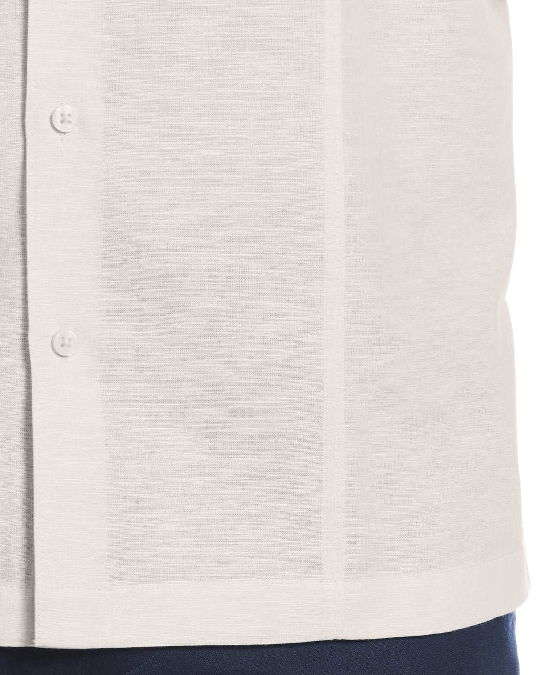 Linen Blend Tuck Panel Shirt (Egret) 
