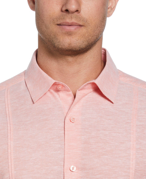 Linen Blend Panel Shirt (Lantana) 