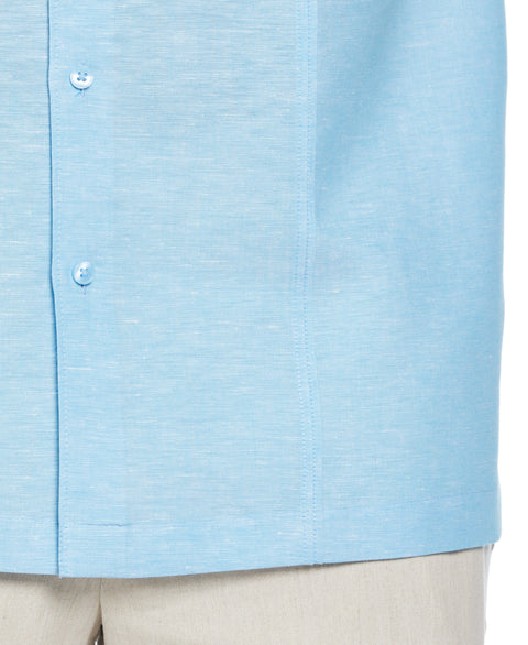 Linen Blend Panel Shirt (Swim Cap) 