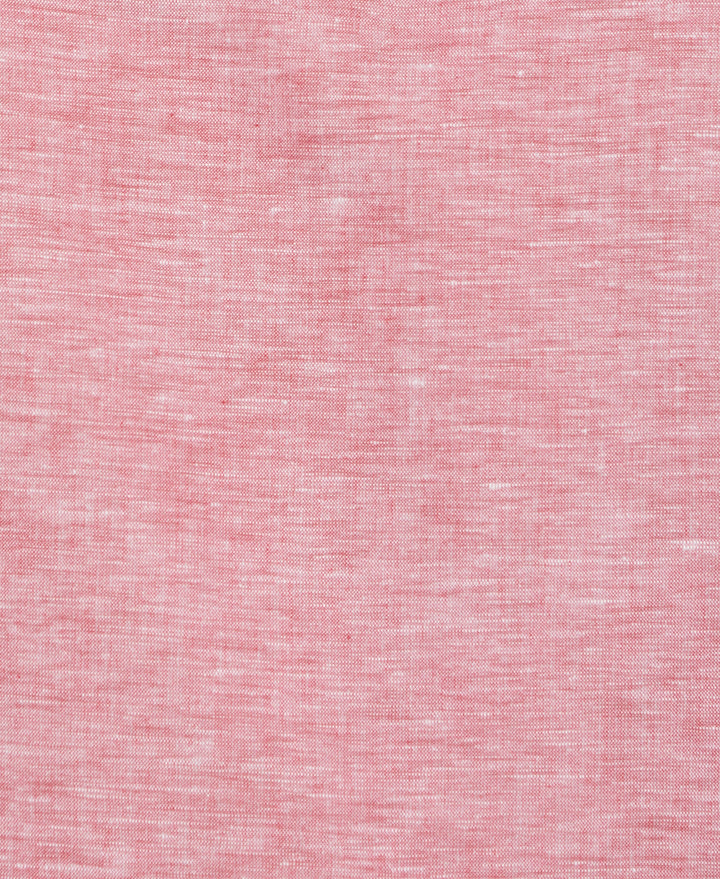 Linen Blend Panel Shirt (Tango Red) 