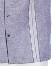 Linen Blend Panel Shirt (Skipper Blue) 