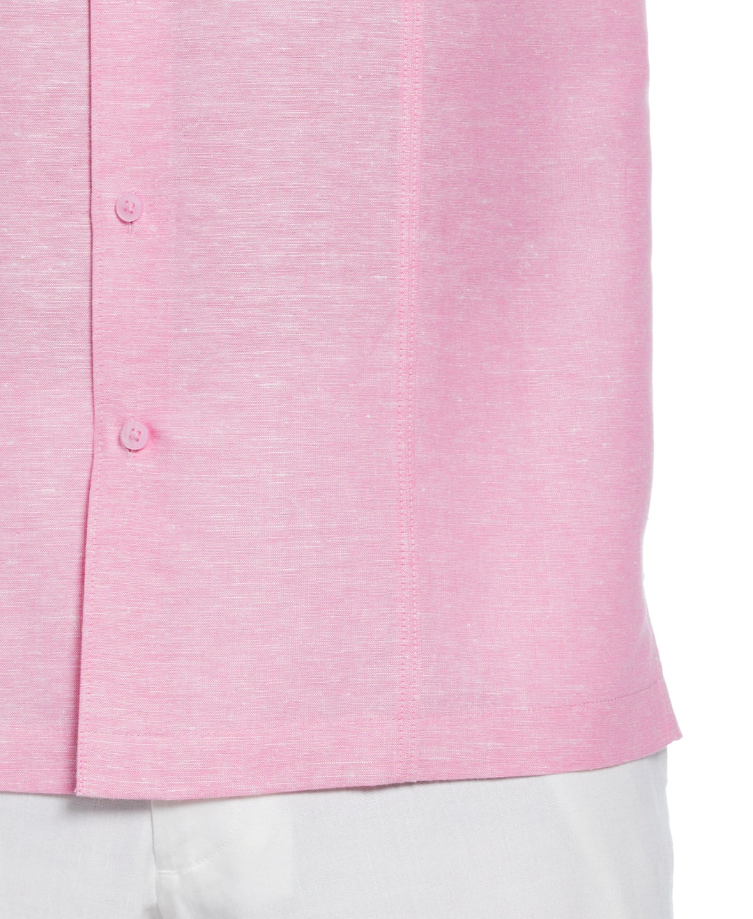 Linen Blend Panel Shirt (Strawberry Moon) 