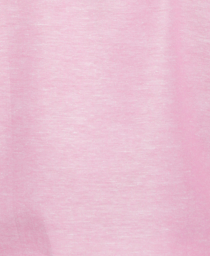 Linen Blend Panel Shirt (Strawberry Moon) 