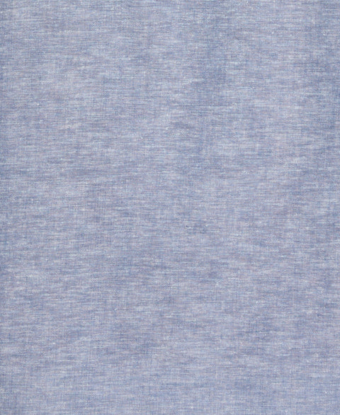 Linen Blend Panel Shirt (Dark Blue) 