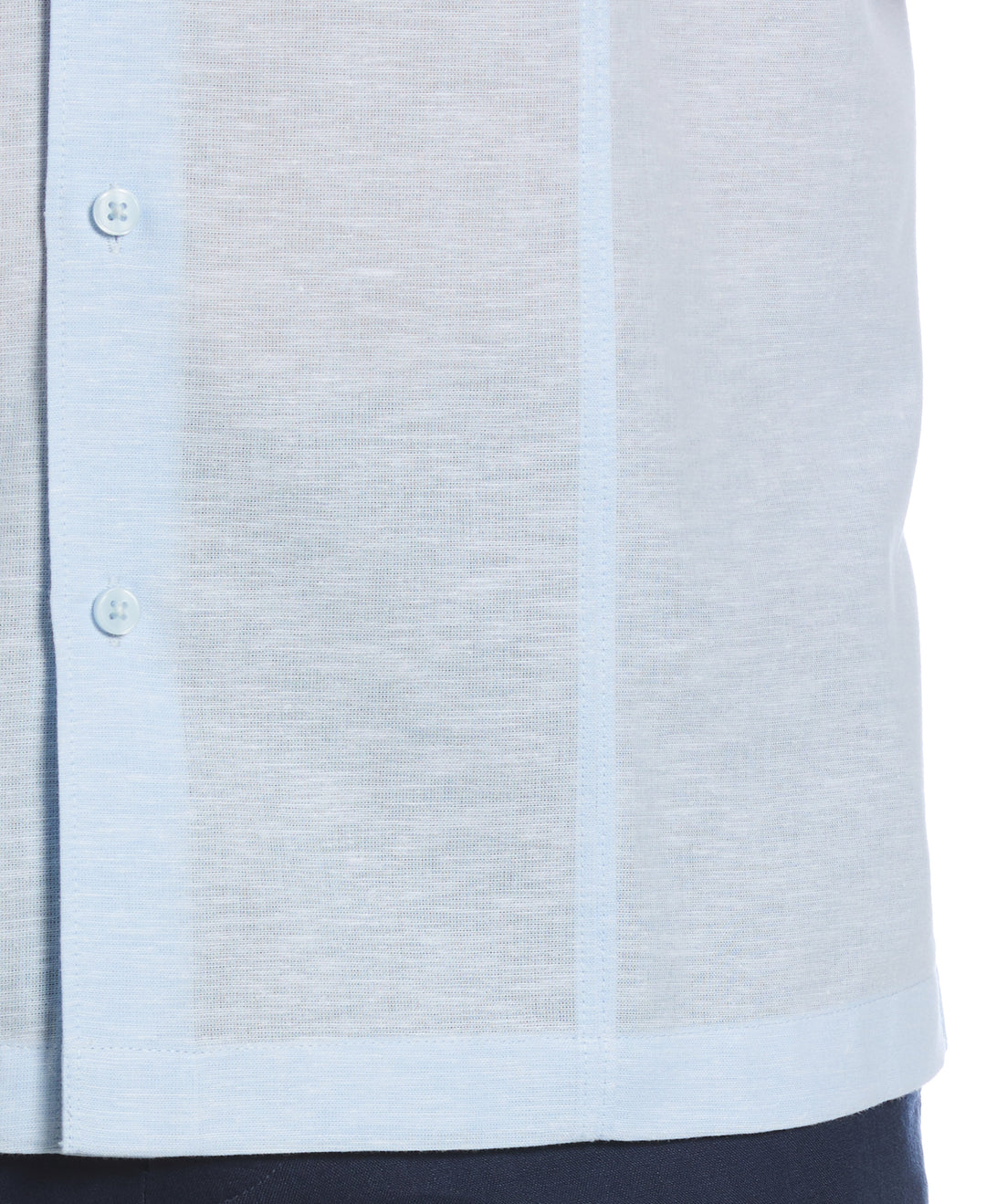 Linen Blend Tuck Panel Shirt (Dream Blue) 
