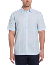 Linen Blend Panel Shirt (Dream Blue) 