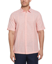 Linen Blend Panel Shirt (Lantana) 