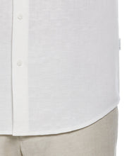 Linen Blend Plaid Dobby Shirt (Brilliant White) 