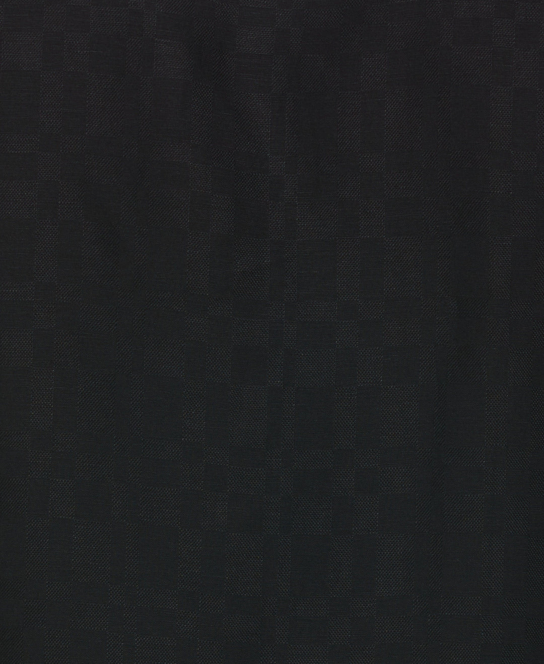 Linen Blend Plaid Dobby Shirt (Jet Black) 