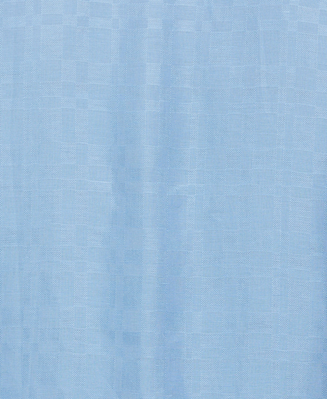 Linen Blend Plaid Dobby Shirt (Placid Blue) 