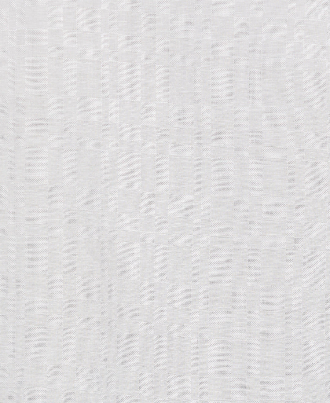 Linen Blend Plaid Dobby Shirt (Brilliant White) 