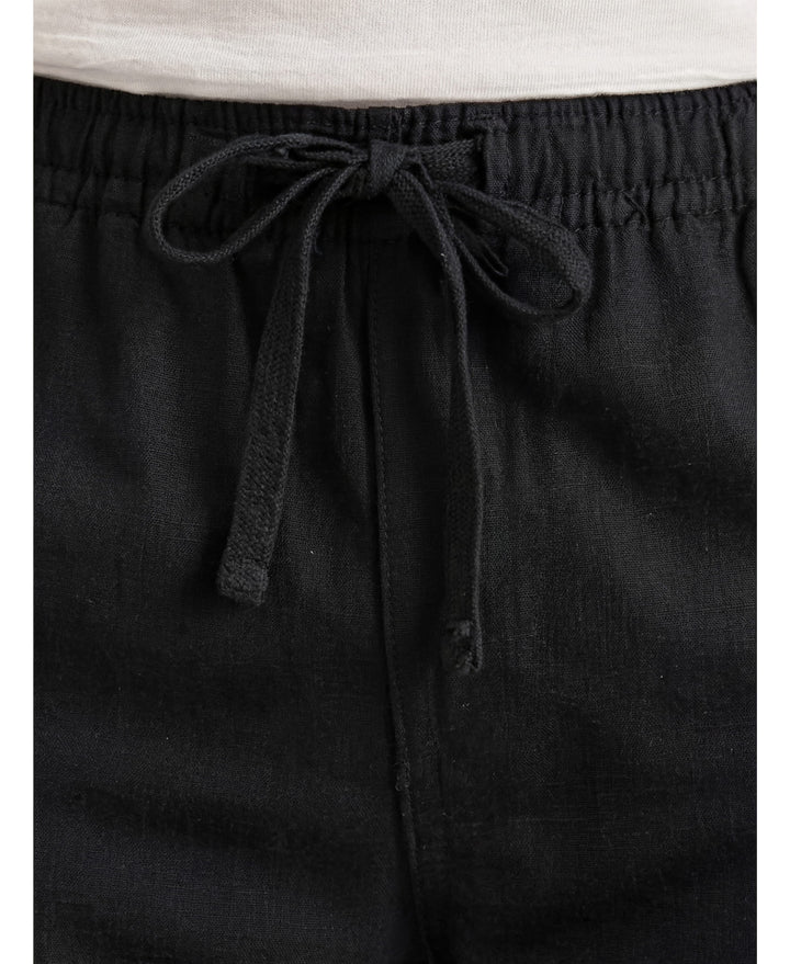 Linen-Blend Pull On Drawstring Shorts-Shorts-Cubavera