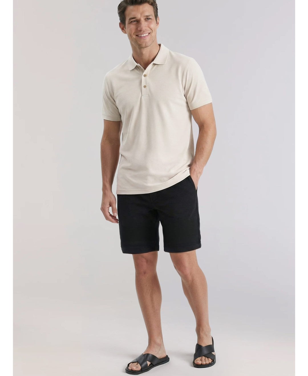 Linen-Blend Pull On Drawstring Shorts-Shorts-Cubavera