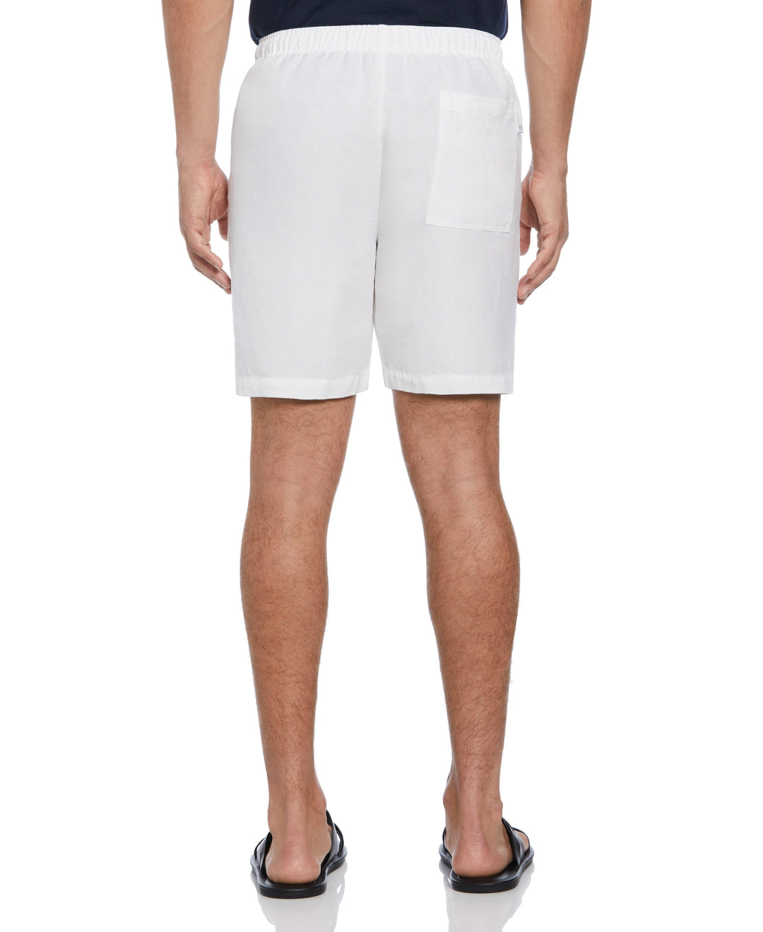 Linen Blend 7" Pull-On Drawstring Short (Brilliant White) 