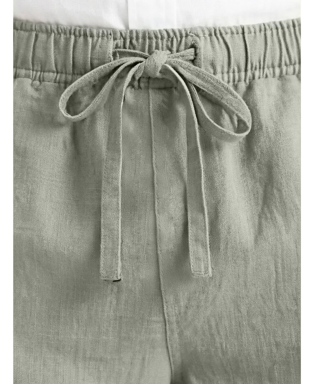 Linen-Blend Pull On Drawstring Shorts-Shorts-Cubavera