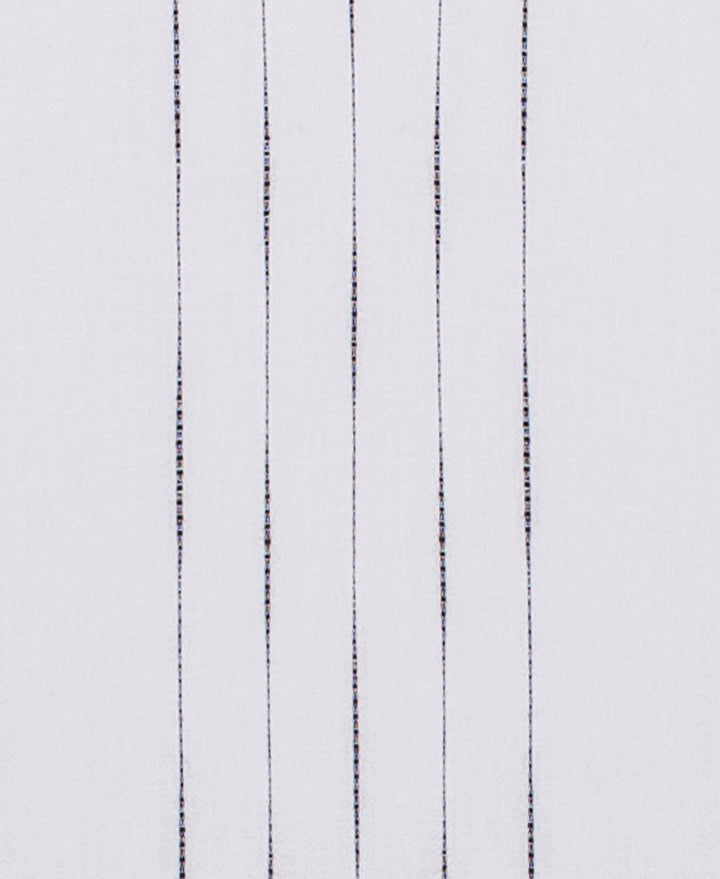 Linen Blend Slub Panel Shirt (Brilliant White) 
