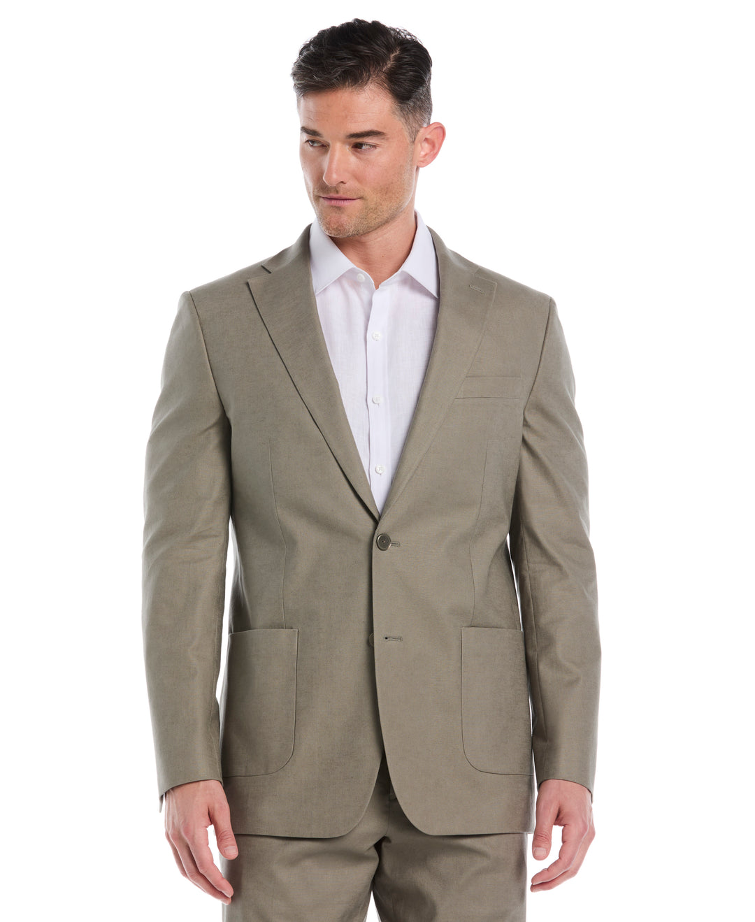Linen Blend Sports Coat (Burnt Olive) 